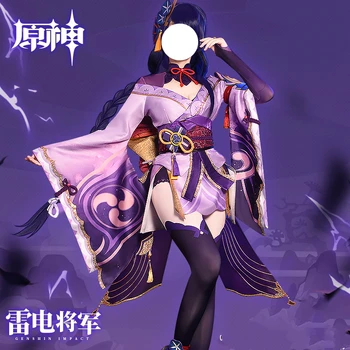 Anime Játék Genshin Hatása Sógun Raiden Harci Ruha Gyönyörű Egységes Cosplay Jelmez Halloween Nők Ingyenes Szállítási 2021 Új