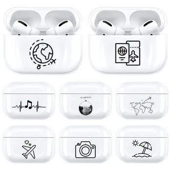 Átlátszó, Kemény PC Rajzfilm Esetében az Apple Airpods Pro Esetekben Bluetooth Fülhallgató Fedezni Airpods 3 2019 Minta Fejhallgató Esetekben