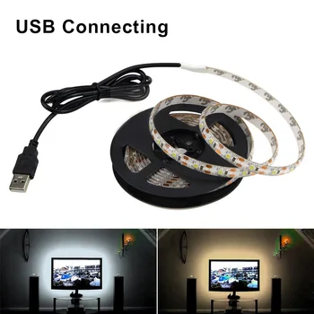3M 4M 5M USB-2835 SMD LED Szalag lámpa RGB Meleg Fehér HDTV TV Asztali PC Képernyő Háttérvilágítás & Elfogultság világítás
