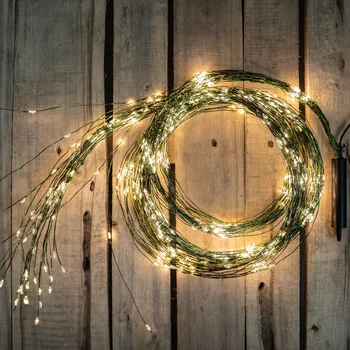 600 LED Zöld Kábel Vízesés Fények Tündér String Karácsonyi Fények, a Függöny Kültéri Fa Füzér Nyaralás, Esküvő Party